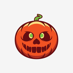Halloween Pumpkin Scary Faces (Editable file) - Vector Illustration