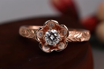 fashionable and premium diamond ring photography for ceremony generative ai