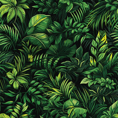 Naklejka na ściany i meble Seamless Colorful Monstera Pattern. Seamless pattern of Monstera in colorful style. Add color to your digital project with our pattern!