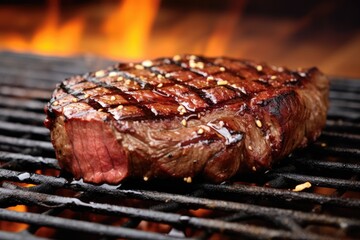 grill marks on a perfectly cooked piece of meat