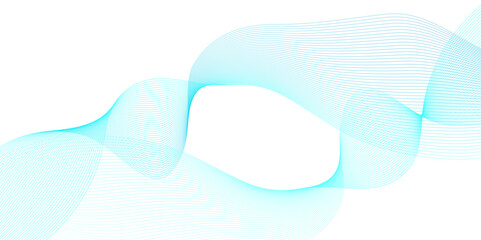 Abstract white and blue blend wave lines and technology background. Modern white flowing wave lines and glowing moving lines. Futuristic technology and sound wave lines background.