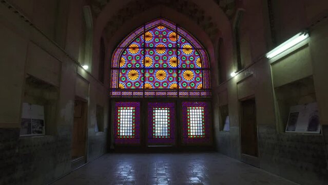 Stained glass windows in Arg-e Karim Khan Shiraz Iran