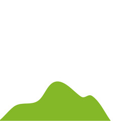Green Hilly Valley Flat Vector