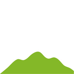 Green Hilly Valley Flat Vector