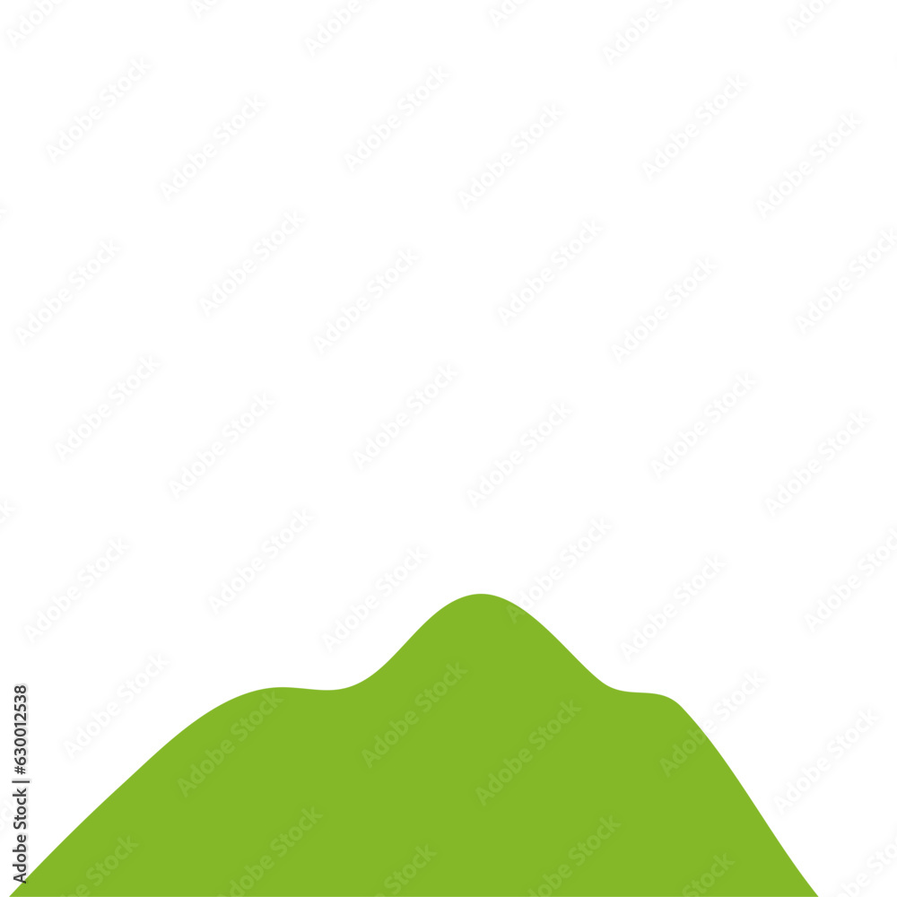 Canvas Prints green hilly valley flat vector