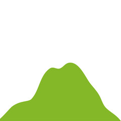 Fototapeta premium Green Hilly Valley Flat Vector