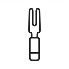 barbecue fork icon simple design art eps 10