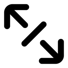 maximize center top left diagonal arrow icon