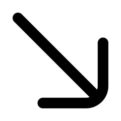 bottom right diagonal arrow icon