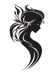 A lady with a beautiful hairstyle