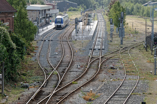 Gare de St Pol sur Ternoise dans le Pas-de-Calais - France