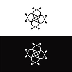 Obraz premium Circle vector logo template design . Circle silhouette illustration