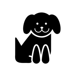 Dog icon, pet shop contemporary design, vector illustration