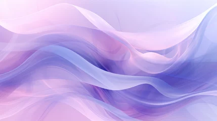 Tuinposter illustration of abstract wave Digital Lavender background © EmmaStock