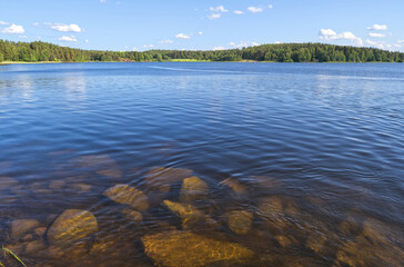 autumn landscape with lake