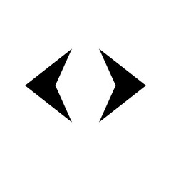 horizontal opposit arrowhead icon
