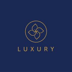 Luxury line art beauty logo design