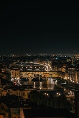 Fototapeta na wymiar Ponte Vecchio in Florence, Italy at night