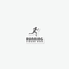 Fototapeta premium Running Sports Logo design Template icon sticker