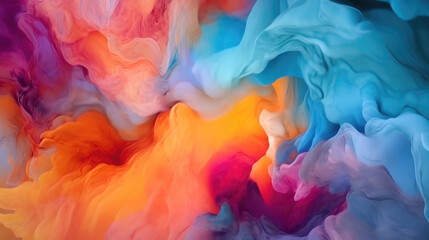 Obraz na płótnie Canvas Abstract Fluid Art: Gentle Blend of Colors