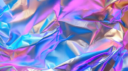 Futuristic Holographic Gradient with Wrinkled Effect