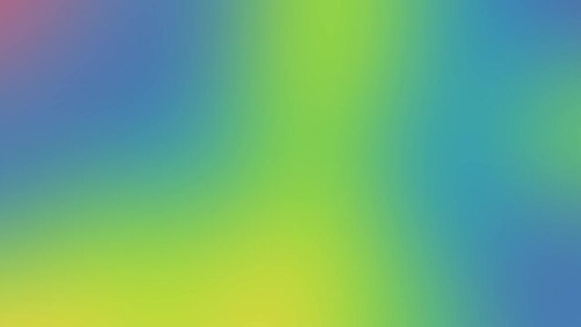 Blue, green and yellow gradient background. Animation of abstract texture