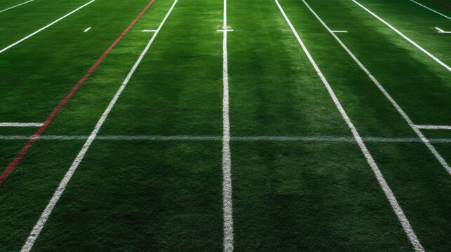 Aerial Perspective of Football Field Markings