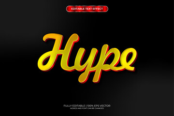 Text Effect 3D Hype