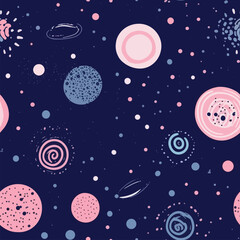Obraz na płótnie Canvas Seamless Colorful Galaxy Pattern.Seamless pattern of Galaxy in colorful style. Add color to your digital project with our pattern!