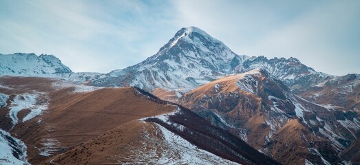 Stunning Caucasus mountains near Kazbegi, Georgia