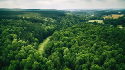 Fototapeta na wymiar Captivating Green Forest from Above
