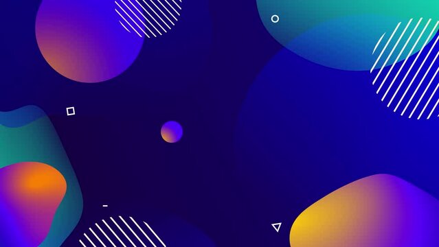 4k abstract modern geometric wave bubble digital background
