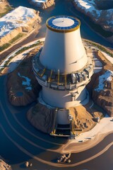 Cooling towers of nuclear power plants or lignite power plants top view