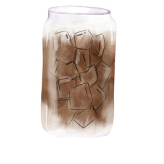 glass of coffee isolated