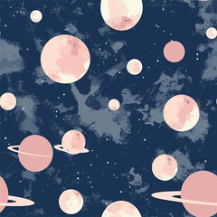 Naklejka premium Seamless Colorful Galaxy Pattern.Seamless pattern of Galaxy in colorful style. Add color to your digital project with our pattern!