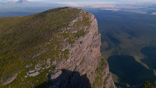 Aerial view of Bluff Knoll, the highest peak of the Stirling Range in the Great Southern region of Western Australia, Australia.