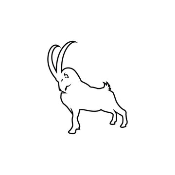  Creative Logo design goat vector and illustration 