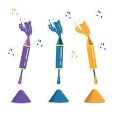 Holi paint splashes vector illustration