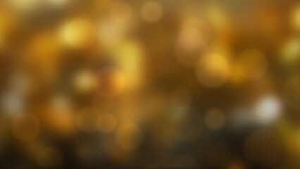 shiny golden bokeh light background animation for christmas, happy new year or other festive holiday celebration, empty template with space for text or product presentation