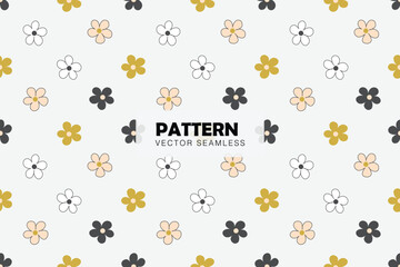 Flower ditsy cute colorful petals vector seamless repeat pattern