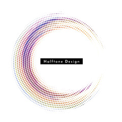 Abstract colorful circular halftone decorative design