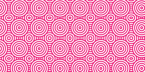Fototapeta premium Abstract overloopin texture patterbackground with circles Seamless pattern with waves. seamless pattern with waves and pink geomatices retro background. 