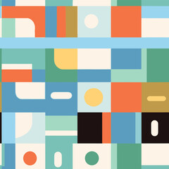 Seamless Colorful Abstract Pattern. Seamless pattern of Abstract in colorful style. Add color to your digital project with our pattern!