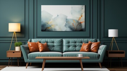 Contemporary living room mockup interior design