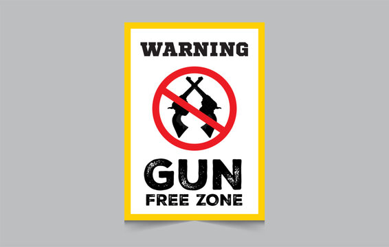 Gun free zone sign templates, vector illustration eps 10