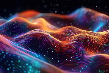 Fototapeta premium Abstract concept of data and information Generative Ai