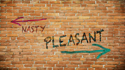 Street Sign Pleasant versus Nasty