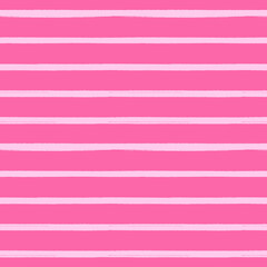 Fun barbie pink hand drawn stripes background. Cute barbiecore backdrop or 90s y2k collage design element.