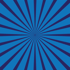 Navy blue and blue sunburst rays background