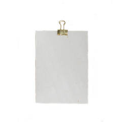 Blank sheet of paper on a white background